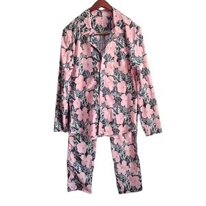 Calvin Klein x Andy Warhol 2 Pc Cotton Sleepwear Lounge Set Sz Med Floral Art